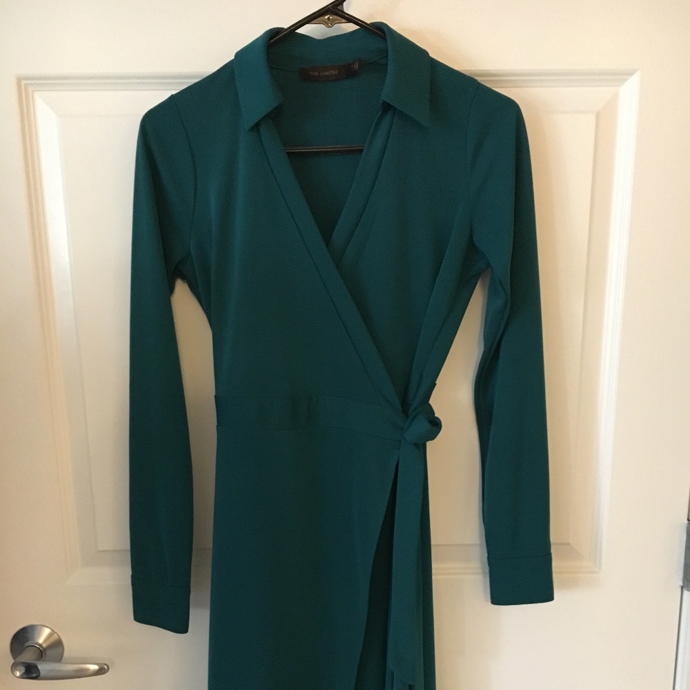 The Limited Teal Wrap Dress